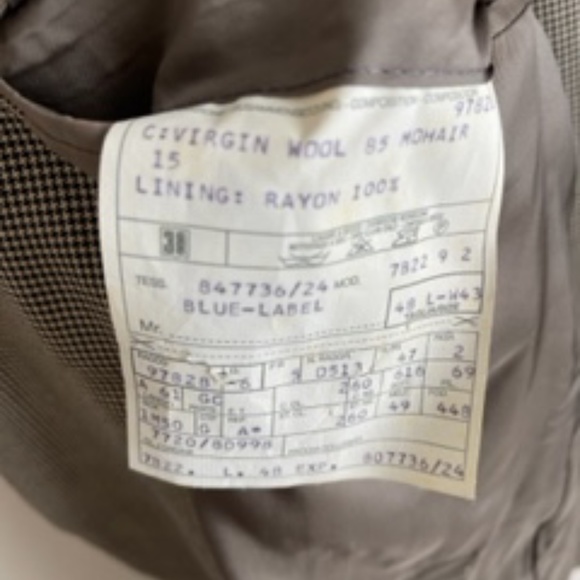 Ralph Lauren polo Men's suit 48L taupe and black check - Picture 3 of 9